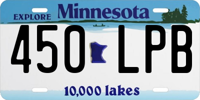 MN license plate 450LPB