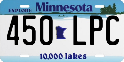 MN license plate 450LPC