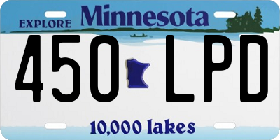 MN license plate 450LPD