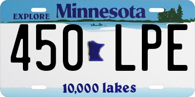 MN license plate 450LPE