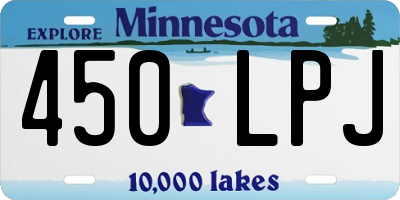 MN license plate 450LPJ