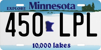 MN license plate 450LPL