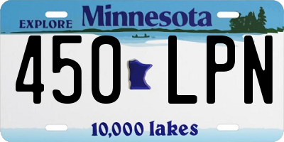 MN license plate 450LPN