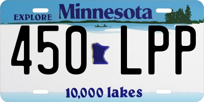 MN license plate 450LPP