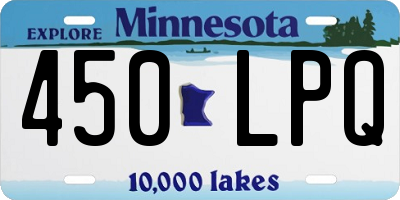 MN license plate 450LPQ