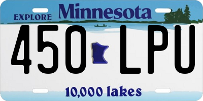 MN license plate 450LPU