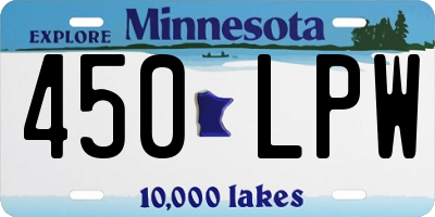 MN license plate 450LPW