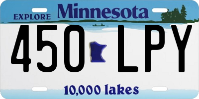 MN license plate 450LPY