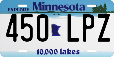 MN license plate 450LPZ