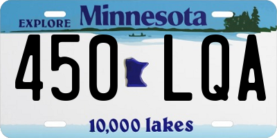 MN license plate 450LQA