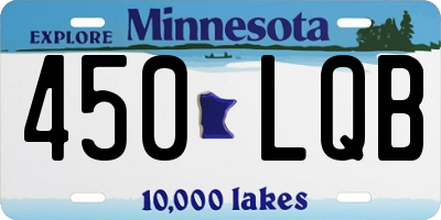 MN license plate 450LQB