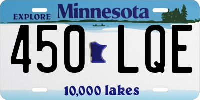 MN license plate 450LQE