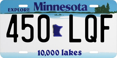 MN license plate 450LQF