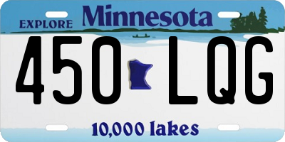 MN license plate 450LQG