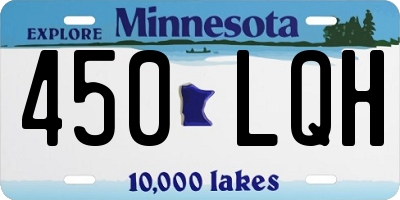 MN license plate 450LQH