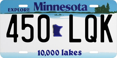 MN license plate 450LQK