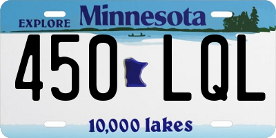 MN license plate 450LQL