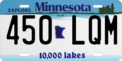 MN license plate 450LQM