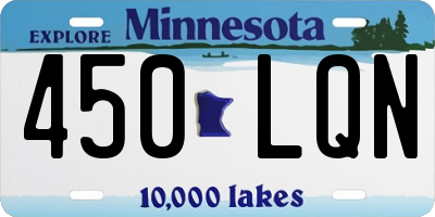 MN license plate 450LQN