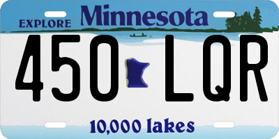 MN license plate 450LQR