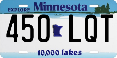 MN license plate 450LQT