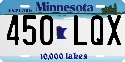 MN license plate 450LQX