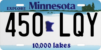 MN license plate 450LQY