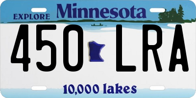 MN license plate 450LRA