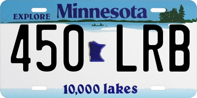 MN license plate 450LRB