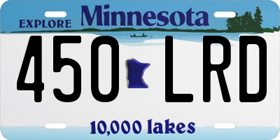 MN license plate 450LRD