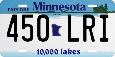 MN license plate 450LRI