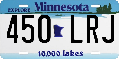 MN license plate 450LRJ
