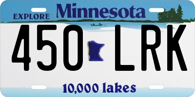 MN license plate 450LRK