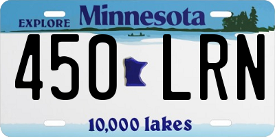 MN license plate 450LRN