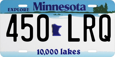 MN license plate 450LRQ