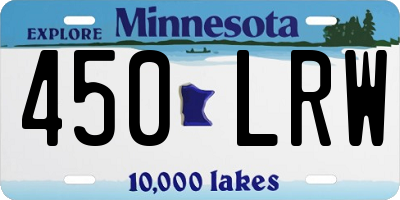 MN license plate 450LRW