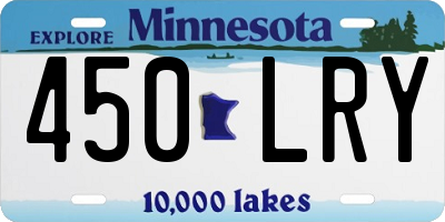 MN license plate 450LRY