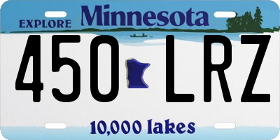 MN license plate 450LRZ