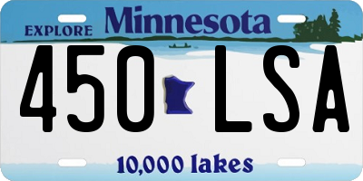 MN license plate 450LSA