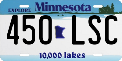 MN license plate 450LSC