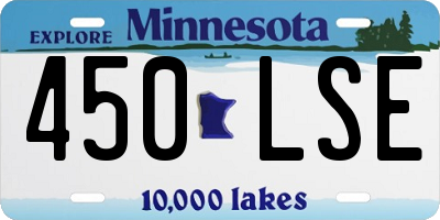 MN license plate 450LSE