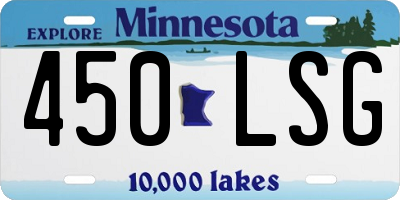 MN license plate 450LSG
