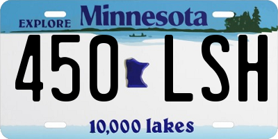 MN license plate 450LSH