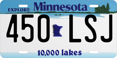 MN license plate 450LSJ