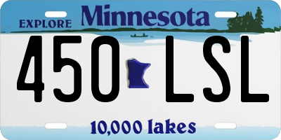MN license plate 450LSL