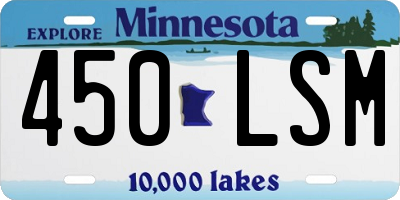MN license plate 450LSM