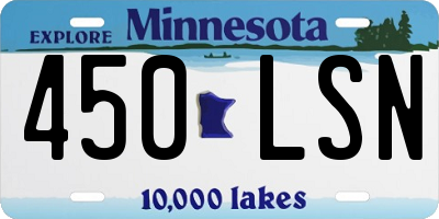 MN license plate 450LSN