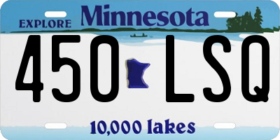 MN license plate 450LSQ