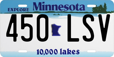 MN license plate 450LSV