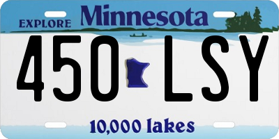 MN license plate 450LSY